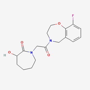 1-[2-(9-fluoro-3,5-dihydro-2H-1,4-benzoxazepin-4-yl)-2-oxoethyl]-3-hydroxyazepan-2-one