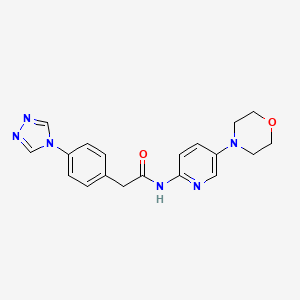 N-(5-morpholin-4-ylpyridin-2-yl)-2-[4-(1,2,4-triazol-4-yl)phenyl]acetamide