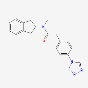 N-(2,3-dihydro-1H-inden-2-yl)-N-methyl-2-[4-(1,2,4-triazol-4-yl)phenyl]acetamide