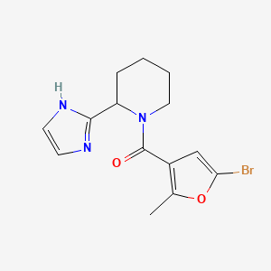 (5-bromo-2-methylfuran-3-yl)-[2-(1H-imidazol-2-yl)piperidin-1-yl]methanone