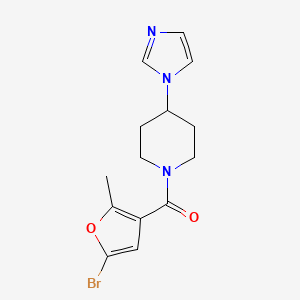 (5-Bromo-2-methylfuran-3-yl)-(4-imidazol-1-ylpiperidin-1-yl)methanone