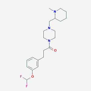 3-[3-(Difluoromethoxy)phenyl]-1-[4-[(1-methylpiperidin-2-yl)methyl]piperazin-1-yl]propan-1-one