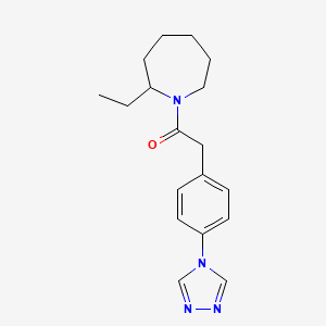 1-(2-Ethylazepan-1-yl)-2-[4-(1,2,4-triazol-4-yl)phenyl]ethanone