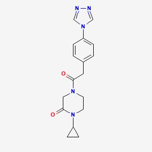 1-Cyclopropyl-4-[2-[4-(1,2,4-triazol-4-yl)phenyl]acetyl]piperazin-2-one