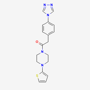 1-(4-Thiophen-2-ylpiperazin-1-yl)-2-[4-(1,2,4-triazol-4-yl)phenyl]ethanone