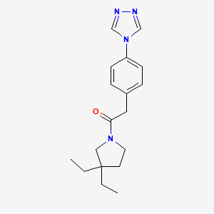 1-(3,3-Diethylpyrrolidin-1-yl)-2-[4-(1,2,4-triazol-4-yl)phenyl]ethanone