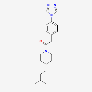 1-[4-(3-Methylbutyl)piperidin-1-yl]-2-[4-(1,2,4-triazol-4-yl)phenyl]ethanone