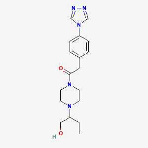 1-[4-(1-Hydroxybutan-2-yl)piperazin-1-yl]-2-[4-(1,2,4-triazol-4-yl)phenyl]ethanone