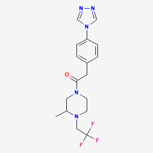 1-[3-Methyl-4-(2,2,2-trifluoroethyl)piperazin-1-yl]-2-[4-(1,2,4-triazol-4-yl)phenyl]ethanone