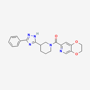 2,3-dihydro-[1,4]dioxino[2,3-c]pyridin-7-yl-[3-(3-phenyl-1H-1,2,4-triazol-5-yl)piperidin-1-yl]methanone