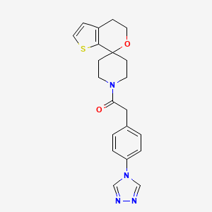 1-Spiro[4,5-dihydrothieno[2,3-c]pyran-7,4'-piperidine]-1'-yl-2-[4-(1,2,4-triazol-4-yl)phenyl]ethanone