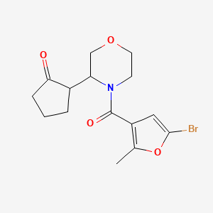 2-[4-(5-Bromo-2-methylfuran-3-carbonyl)morpholin-3-yl]cyclopentan-1-one