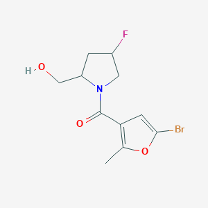 (5-Bromo-2-methylfuran-3-yl)-[4-fluoro-2-(hydroxymethyl)pyrrolidin-1-yl]methanone