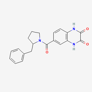 6-(2-Benzylpyrrolidine-1-carbonyl)-1,4-dihydroquinoxaline-2,3-dione