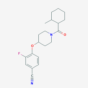 3-Fluoro-4-[1-(2-methylcyclohexanecarbonyl)piperidin-4-yl]oxybenzonitrile