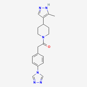 1-[4-(5-methyl-1H-pyrazol-4-yl)piperidin-1-yl]-2-[4-(1,2,4-triazol-4-yl)phenyl]ethanone