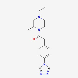 1-(4-Ethyl-2-methylpiperazin-1-yl)-2-[4-(1,2,4-triazol-4-yl)phenyl]ethanone