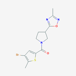 (4-Bromo-5-methylthiophen-2-yl)-[3-(3-methyl-1,2,4-oxadiazol-5-yl)pyrrolidin-1-yl]methanone