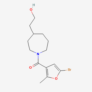 (5-Bromo-2-methylfuran-3-yl)-[4-(2-hydroxyethyl)azepan-1-yl]methanone