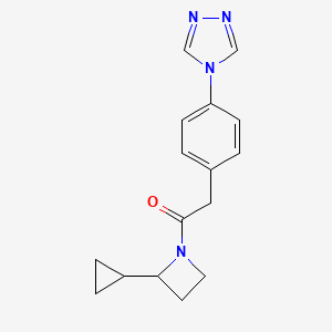 1-(2-Cyclopropylazetidin-1-yl)-2-[4-(1,2,4-triazol-4-yl)phenyl]ethanone