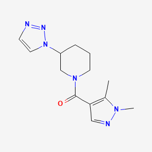 (1,5-Dimethylpyrazol-4-yl)-[3-(triazol-1-yl)piperidin-1-yl]methanone