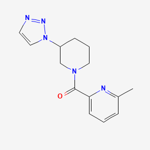 (6-Methylpyridin-2-yl)-[3-(triazol-1-yl)piperidin-1-yl]methanone