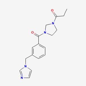 1-[3-[3-(Imidazol-1-ylmethyl)benzoyl]imidazolidin-1-yl]propan-1-one