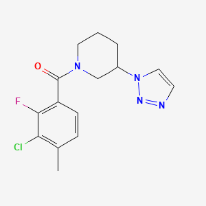 (3-Chloro-2-fluoro-4-methylphenyl)-[3-(triazol-1-yl)piperidin-1-yl]methanone