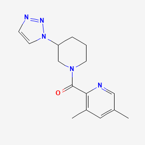 (3,5-Dimethylpyridin-2-yl)-[3-(triazol-1-yl)piperidin-1-yl]methanone