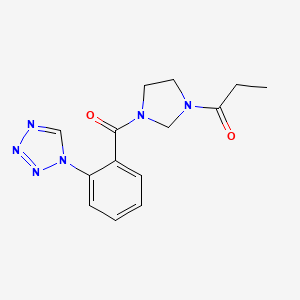 1-[3-[2-(Tetrazol-1-yl)benzoyl]imidazolidin-1-yl]propan-1-one