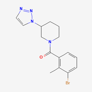 (3-Bromo-2-methylphenyl)-[3-(triazol-1-yl)piperidin-1-yl]methanone