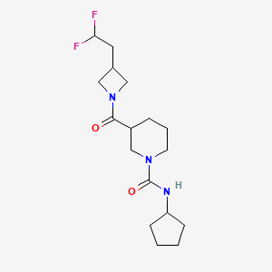 N-cyclopentyl-3-[3-(2,2-difluoroethyl)azetidine-1-carbonyl]piperidine-1-carboxamide