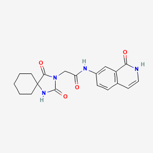 2-(2,4-dioxo-1,3-diazaspiro[4.5]decan-3-yl)-N-(1-oxo-2H-isoquinolin-7-yl)acetamide