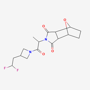 2-[1-[3-(2,2-Difluoroethyl)azetidin-1-yl]-1-oxopropan-2-yl]-3a,4,5,6,7,7a-hexahydro-4,7-epoxyisoindole-1,3-dione