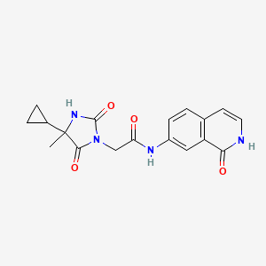 2-(4-cyclopropyl-4-methyl-2,5-dioxoimidazolidin-1-yl)-N-(1-oxo-2H-isoquinolin-7-yl)acetamide