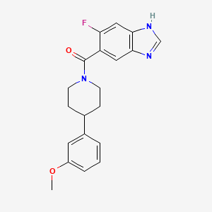 (6-fluoro-1H-benzimidazol-5-yl)-[4-(3-methoxyphenyl)piperidin-1-yl]methanone