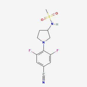 N-[1-(4-cyano-2,6-difluorophenyl)pyrrolidin-3-yl]methanesulfonamide