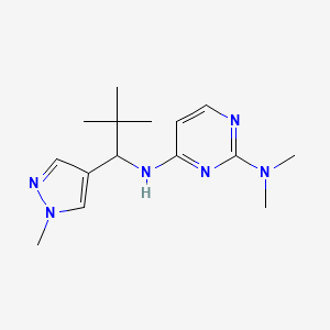 4-N-[2,2-dimethyl-1-(1-methylpyrazol-4-yl)propyl]-2-N,2-N-dimethylpyrimidine-2,4-diamine