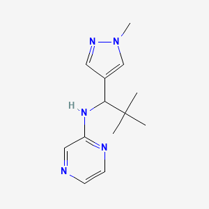 N-[2,2-dimethyl-1-(1-methylpyrazol-4-yl)propyl]pyrazin-2-amine