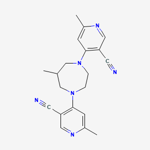 4-[4-(5-Cyano-2-methylpyridin-4-yl)-6-methyl-1,4-diazepan-1-yl]-6-methylpyridine-3-carbonitrile