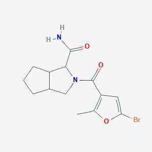 2-(5-bromo-2-methylfuran-3-carbonyl)-3,3a,4,5,6,6a-hexahydro-1H-cyclopenta[c]pyrrole-3-carboxamide