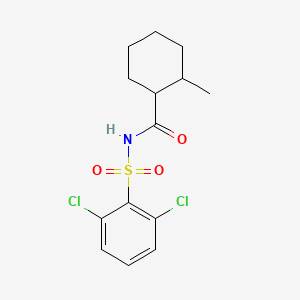 N-(2,6-dichlorophenyl)sulfonyl-2-methylcyclohexane-1-carboxamide