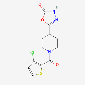 5-[1-(3-chlorothiophene-2-carbonyl)piperidin-4-yl]-3H-1,3,4-oxadiazol-2-one