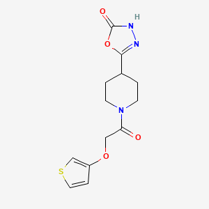 5-[1-(2-thiophen-3-yloxyacetyl)piperidin-4-yl]-3H-1,3,4-oxadiazol-2-one