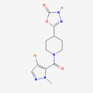 5-[1-(4-bromo-2-methylpyrazole-3-carbonyl)piperidin-4-yl]-3H-1,3,4-oxadiazol-2-one