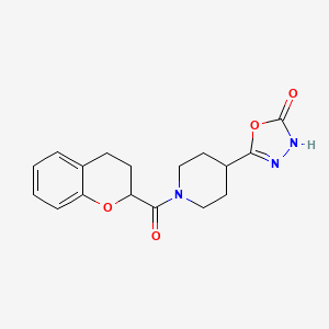 5-[1-(3,4-dihydro-2H-chromene-2-carbonyl)piperidin-4-yl]-3H-1,3,4-oxadiazol-2-one