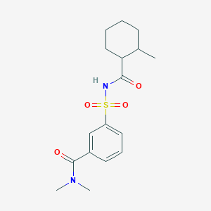 N,N-dimethyl-3-[(2-methylcyclohexanecarbonyl)sulfamoyl]benzamide