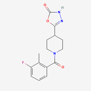 5-[1-(3-fluoro-2-methylbenzoyl)piperidin-4-yl]-3H-1,3,4-oxadiazol-2-one