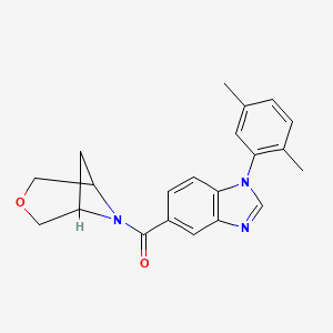 [1-(2,5-Dimethylphenyl)benzimidazol-5-yl]-(3-oxa-6-azabicyclo[3.1.1]heptan-6-yl)methanone