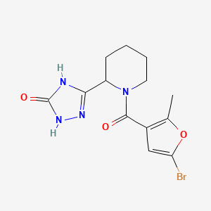 3-[1-(5-Bromo-2-methylfuran-3-carbonyl)piperidin-2-yl]-1,4-dihydro-1,2,4-triazol-5-one